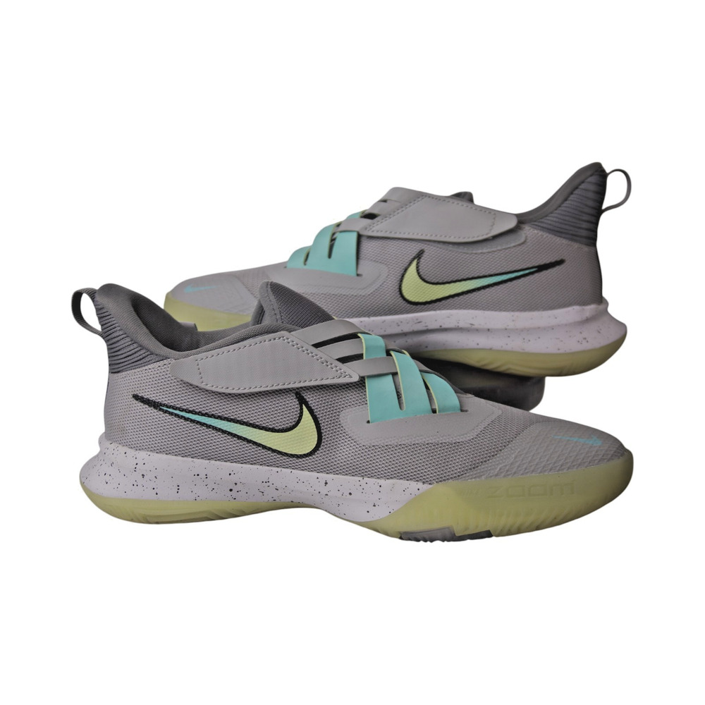 Nike Zoom Flight 2 GS Smoke Grey Lemon Twist Basketball Shoes 7Y DB6708-001